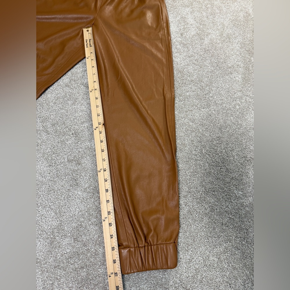 Alice + Olivia - Vegan Leather Joggers in Camel - size Small - EUC - Picture 9 of 13